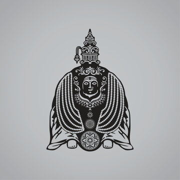 Mahrashtra Kulswamini Devi Tuljabhavani Clipart