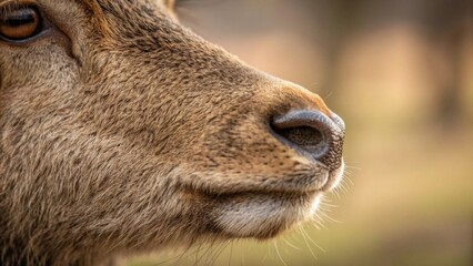 close up of a young deer