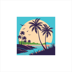 Palm-Lined Shores: A Coastal Dreamscape