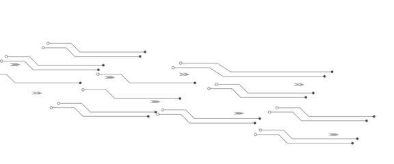 Abstract grey circuit line technology pattern on white background, futuristic vector illustration of digital circuitry design for tech backgrounds	