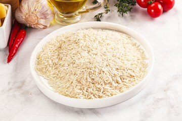 Indian cuisine - raw basmati rice
