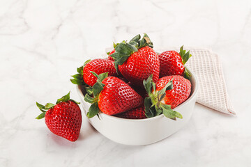 Sweet srawberry in the bowl