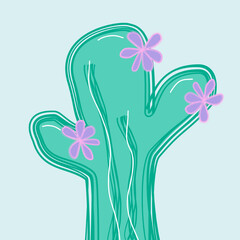 abstract floral cactus 