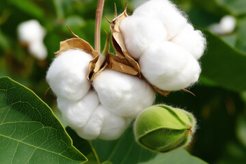 perfect representation of the beauty and utility of cotton plants in their natural environment.