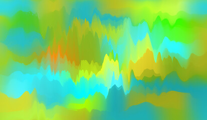 Fototapeta premium Premium Photo A colorful mountain with a black background and a blue and green