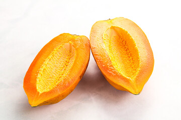 Ripe sweet tropical exotic papaya