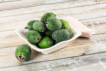 Sweet ripe juicyfruit feijoa