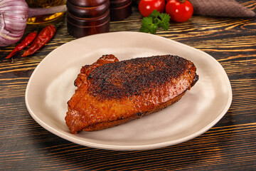 Roasted duck breast in cherry