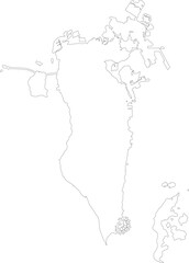 Outline Map of Bahrain