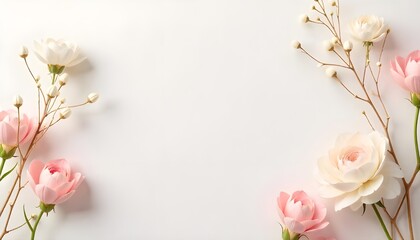 Minimalist modern Easter card mockup with neutral tones and floral elements