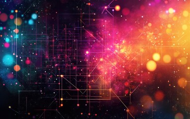 Fototapeta premium A bright, glowing star explosion in a night sky, a vector design for holiday celebration