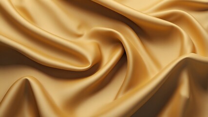 Fototapeta premium Gold luxury fabric background with copy space. Gold silk satin fabric background.