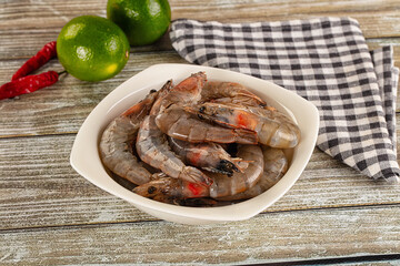 Fresh raw prawn for cooking