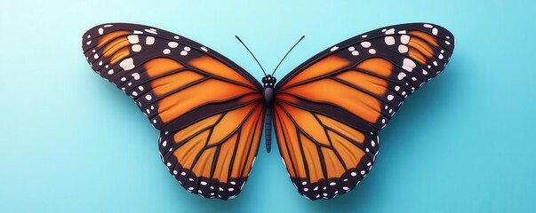 Fototapeta premium symmetry flat design top view theme butterfly wings cartoon drawing complementary color scheme