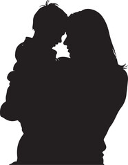 Mother & Child Love Silhouette Bundle | Heartwarming Family SVG Pack