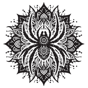 recommend clip art: Black Spider Silhouette Vector, High Quality Illustration on White Background