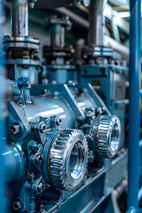 Fototapeta premium The Machining Mastery Displayed in Robust Marine Gearbox