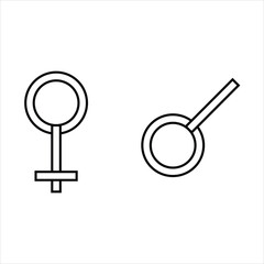 Minimalist Gender Symbols – Male and Female Icons