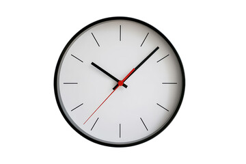 A minimalist wall clock with a white