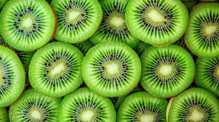 Slicing fresh kiwi fruits kitchen food photography bright and vibrant top-down view healthy eating concept