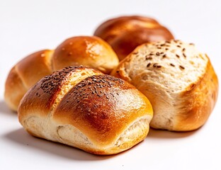 Composition with bread and rolls isolated