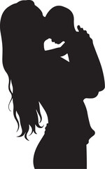 Mother & Child Love Silhouette Bundle | Heartwarming Family SVG Pack