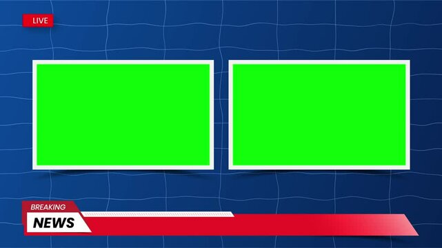 News Presentation or Live Broadcast Green Screen Background