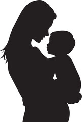 Mother & Child Love Silhouette Bundle | Heartwarming Family SVG Pack