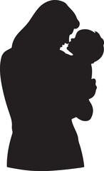 Mother & Child Love Silhouette Bundle | Heartwarming Family SVG Pack