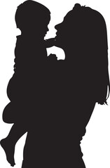 Mother & Child Love Silhouette Bundle | Heartwarming Family SVG Pack