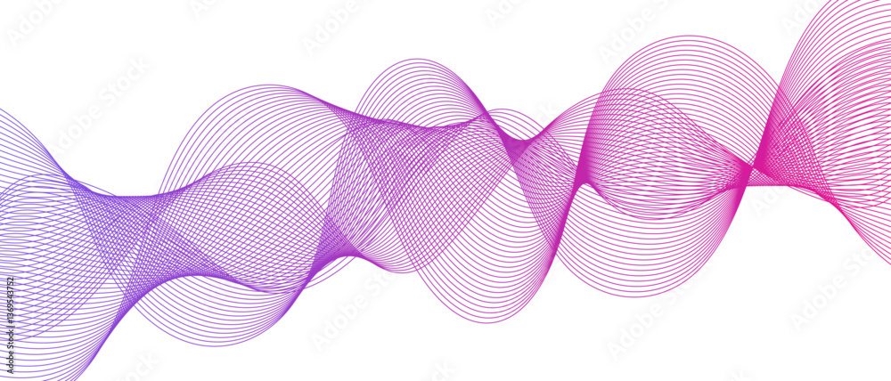 Wall mural minimal flow multicolor wave line in vector business with curve flow futuristic background. frequenc