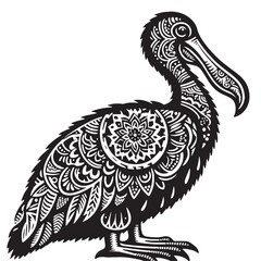Black Dodo Silhouette Vector, High Quality Illustration on White Background © Craftdot