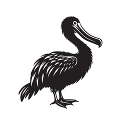 Black Dodo Silhouette Vector, High Quality Illustration on White Background © Craftdot