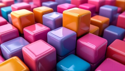 Obraz premium Colorful Cubes Abstract Background.