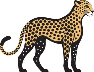 Fototapeta premium Cheetah vector and illustration art.