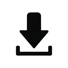 download arrow icon sign vector, Icon user interface arrow download