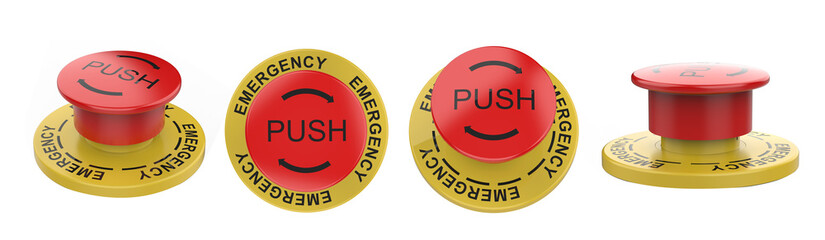 Emergency button emergency stop push button. Red emergency button. Mushroom Push Button Switch Emergency Stop Power-Off 