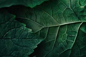 Vibrant Picture of Extreme Closeup Green Leaf Texture