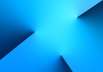 abstract blue triangle gradient with shadow depth and shine light textures background