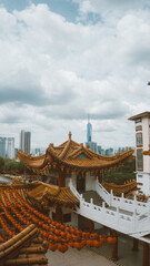 view of ancient temple aesthetically decorated 