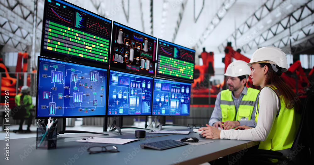 Poster automobile production and scada engineering
