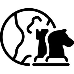 Planet Earth Strategy, Tactics, Vector Icon