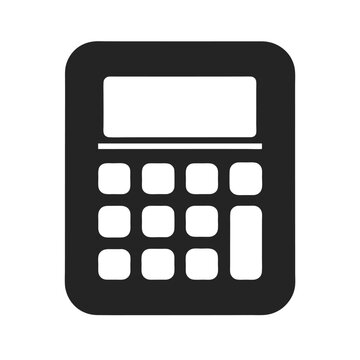 recommend clip art: Calculator Silhouette Business Icon Illustration., black vector illustration and white background