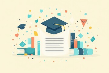 Obraz premium Exciting journey begins with an opened admission letter showcasing academic aspirations and dreams