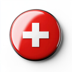 Fototapeta premium switzerland flag button
