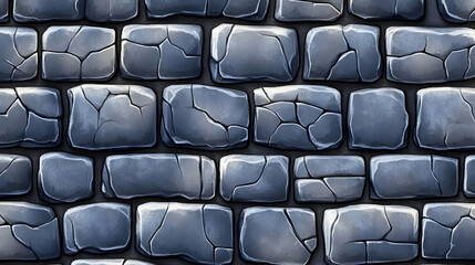 Fototapeta premium Detailed Gray Brick Wall Texture Seamless Pattern Showing Stone Blocks Ideal for Backgrounds or Decorative Elements