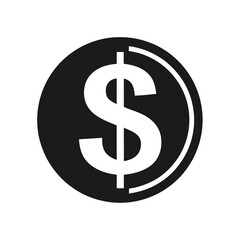 Obraz premium Money Icon - Graphic Icon dollar sign silhouette