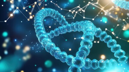 Organic food, images of vegetables, fruits, unprocessed foods, Abstract Glowing Blue DNA Helix Network