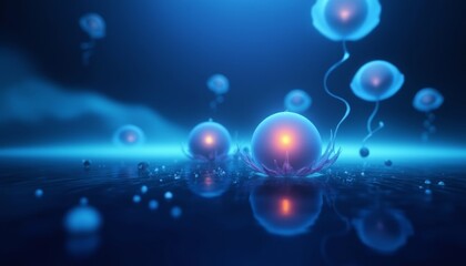 Blue Dreamy Water Drop Wonderland