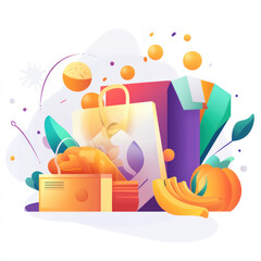vector illustration of a gift box